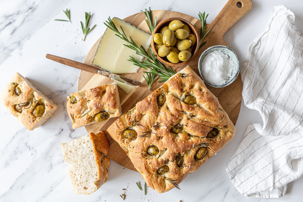 Focaccia med surdeig