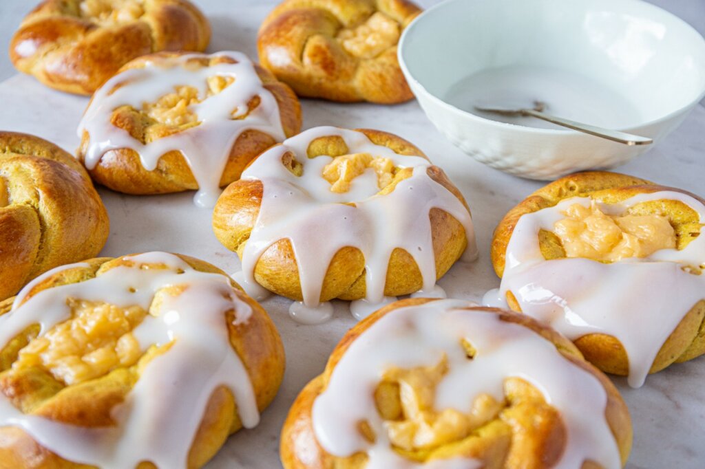 Lussekatter med vaniljekrem