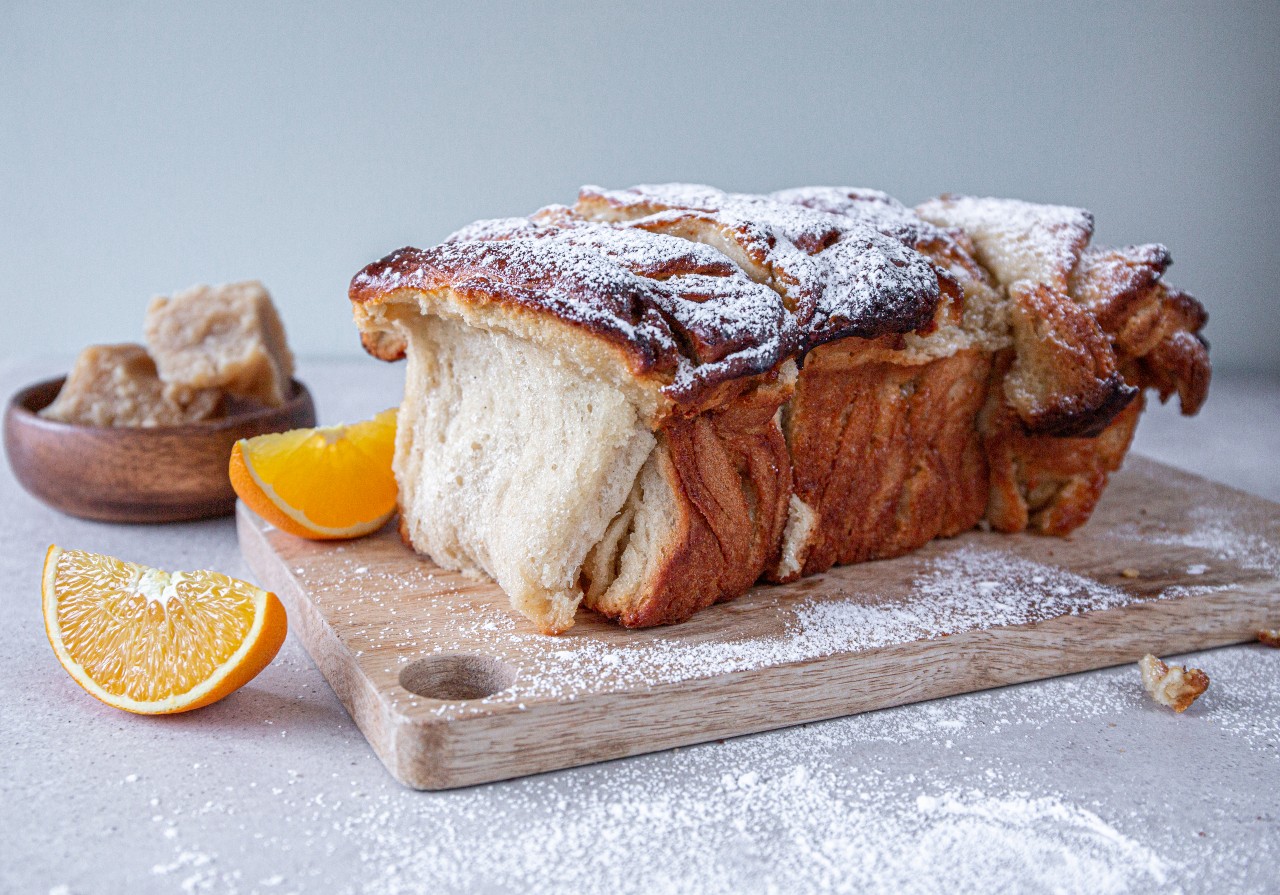 Brettebrød med appelsin og marsipan